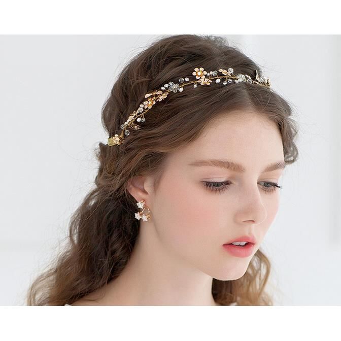 CHEVALIERE Femme Mariée perle fleurs Bijoux à Cheveux manue