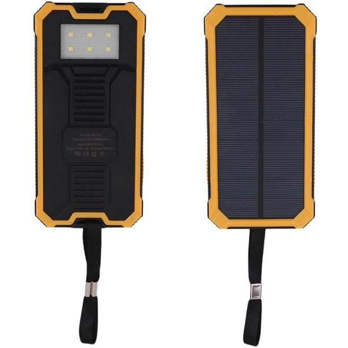 Double Externe Camping Lampe Usb Randonnée Jaune Avec Mah Led Batterie Solaire 100000 eWrxBCod