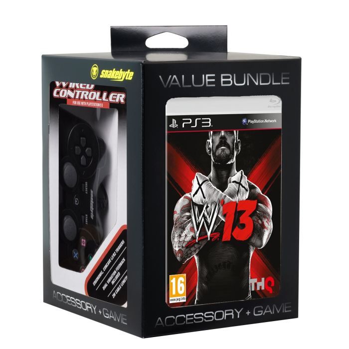 WWE 2013 PS3+MANETTE SNAKEBYTE NOIRE   Achat / Vente MANETTE WWE 2013