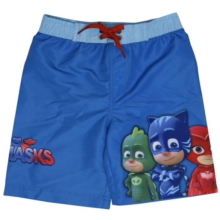 PYJAMASQUES Short de Bain Bleu Sérigraphié - Enfant Garçon