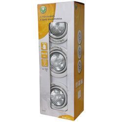 PROLIGHT Lot de 3 Spots encastrables ronds GU10 - 40 W - Blanc