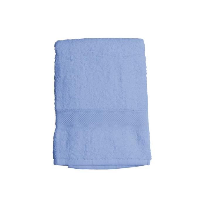 SOLEIL D'OCRE Drap de bain 100% Coton DOUCEUR 70x130 cm - Bleu