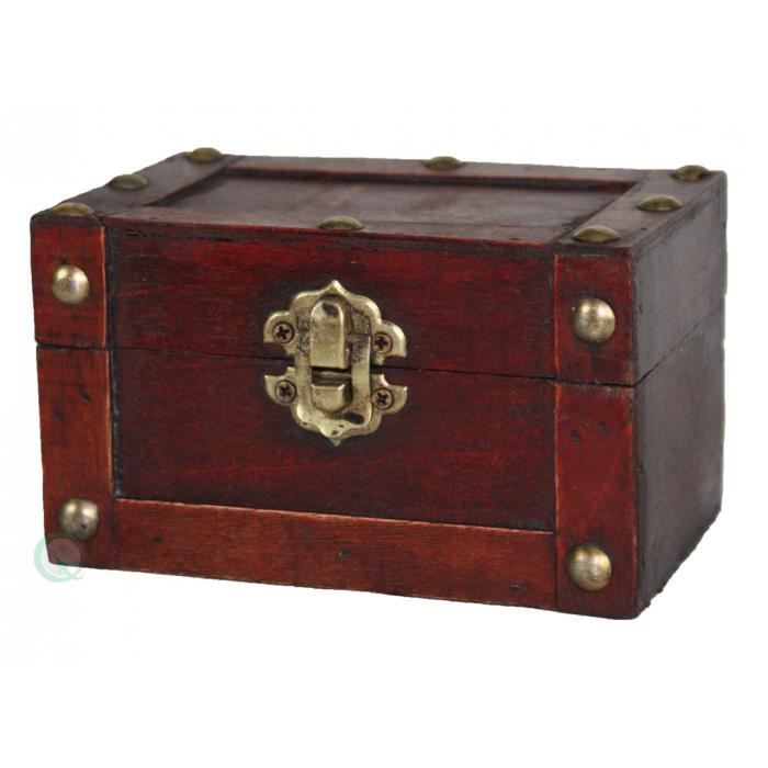 Petit Coffre En Bois #3: Vintiquewise Mini Coffre Au Trésor, Antique, Ceris Petit Coffre En Bois #3: Vintiquewise Mini Coffre Au Trésor, Antique, Ceris