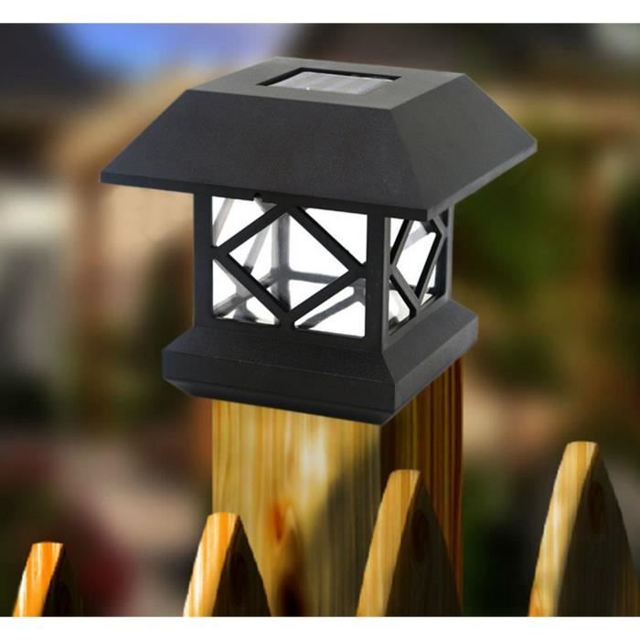 Lampe LED Clôture electrique solaire Exterieur en Bois Eclairage ... Lampe LED Clôture electrique solaire Exterieur en Bois Eclairage ...