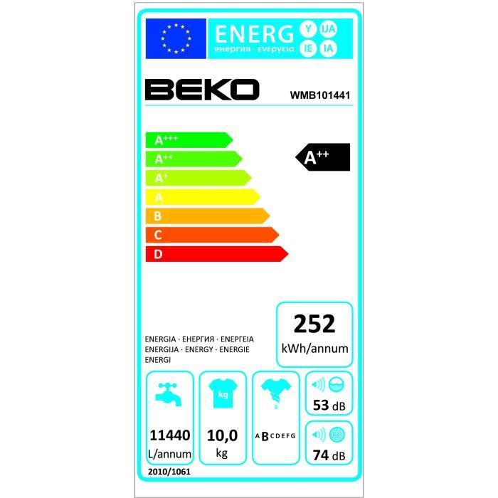  WMB101441 - Lave-linge frontal - 10kg - 14001