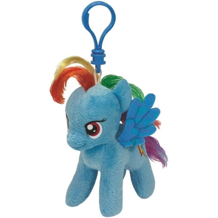 TY MON PETIT PONEY Peluche Porte Cle Rainbow Dash 11 cm