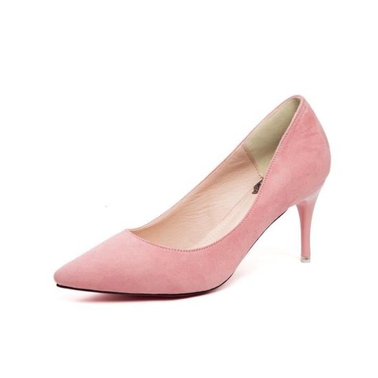 À Chaussures Femme Talons Rose Escarpins 3AL5cSqj4R