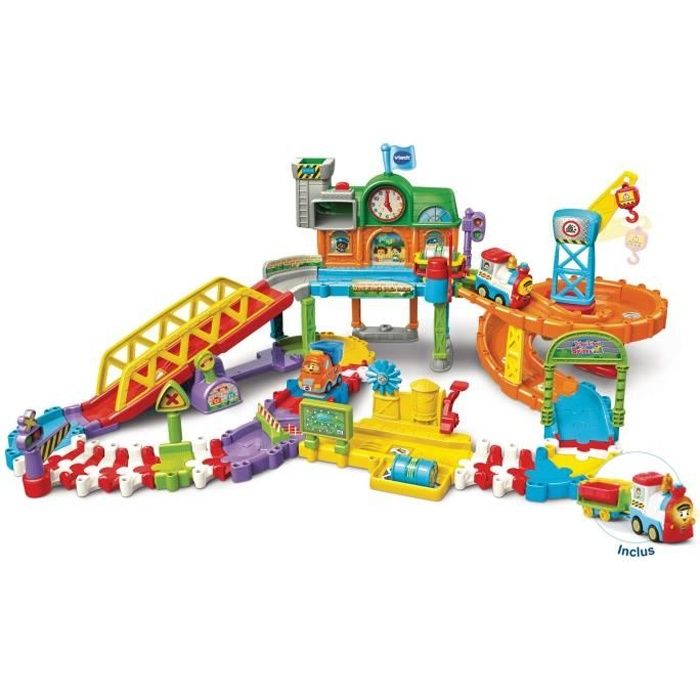 VTECH - TCHOU TCHOU BOLIDES - Maxi Circuit Train Twist (+ Benjamin Train Malin)