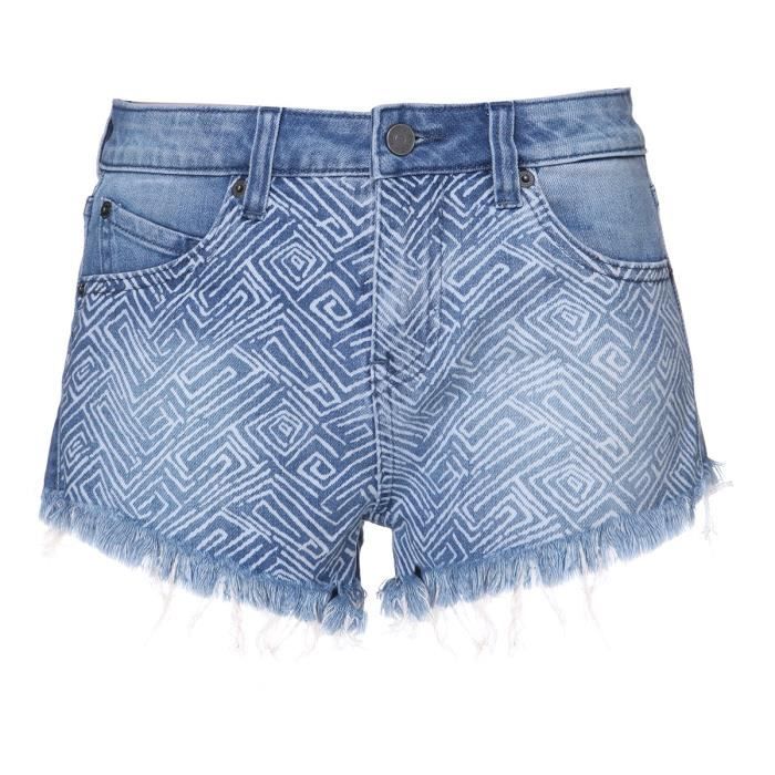 VOLCOM Short Destroy 1991 Cut Off - Femme - Bleu