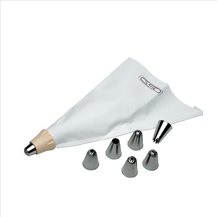 Poche à décorer H : 34 cm + 7 douilles