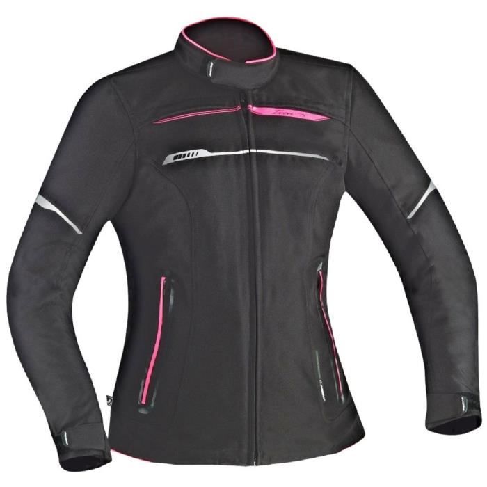IXON Blouson Moto Tissu Zetec Lady HP Noir et Rose