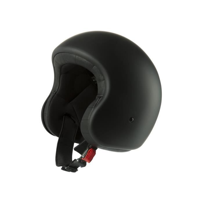 LEM Casque jet Roger Eco - Noir brillant
