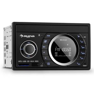 auna MD-210 BT - Autoradio Bluetooth avec tuner FM RDS, ports USB et SD pour lecture MP3 (entrée AUX, 2 DIN, 4 x 75W) auna MD-210 BT - Autoradio Bluetooth avec tuner FM RDS, ports USB et SD pour lecture MP3 (entrée AUX, 2 DIN, 4 x 75W)