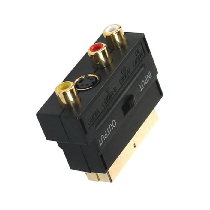 APM 402005 Adaptateur S / VHS - Péritel - 3 RCA