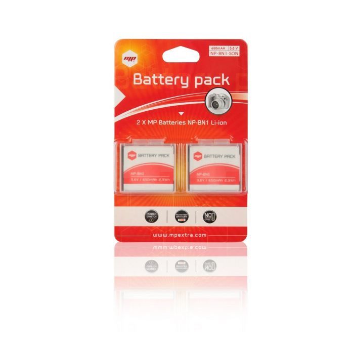 2 x batteries NP-BN1, NPBN1 pour SONY - MP EXTRA®