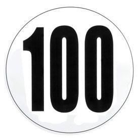 Disque Adhésif de Limitation de Vitesse 100 Km-h