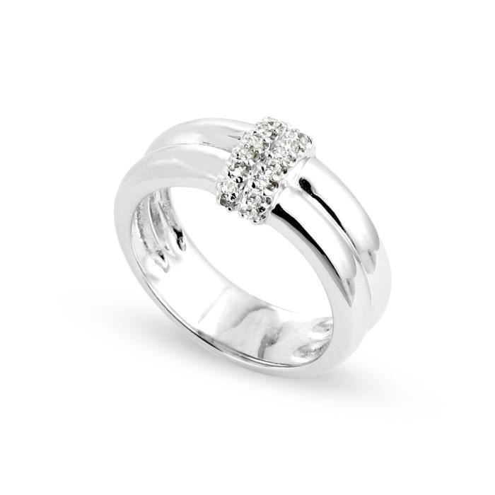 TOUS MES BIJOUX Bague Argent 925° et Oxydes Zirconium Femme