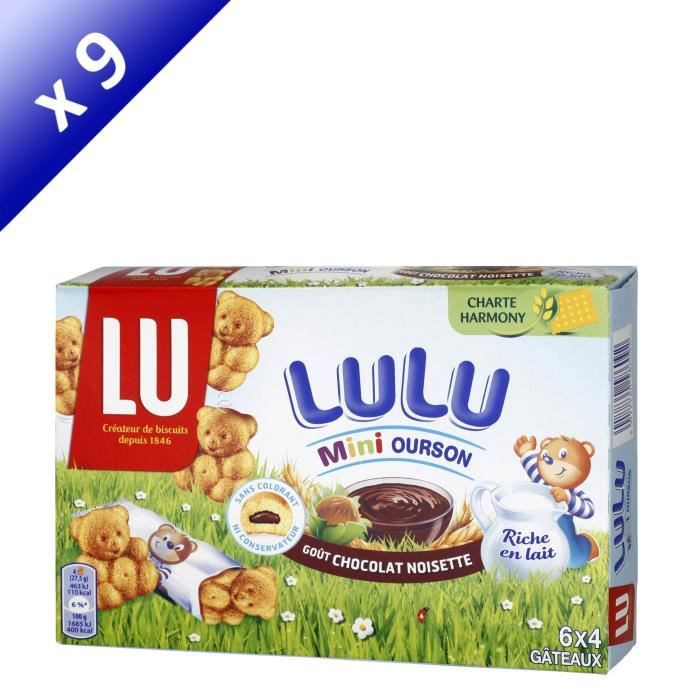 Lot de 9 LU Mini ourson chocolat - 165 g