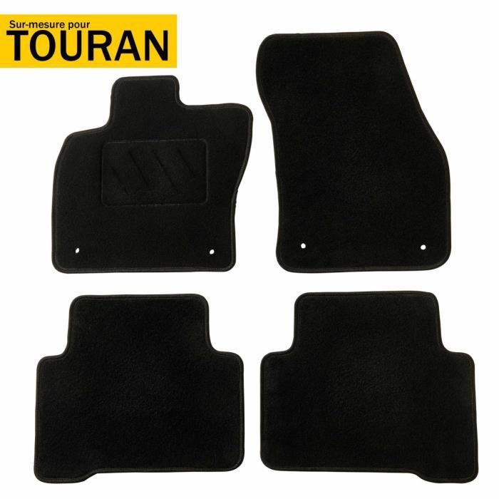 Tapis Auto / Voiture - Sur Mesure pour VOLKSWAGEN Touran (05/2015 a 2018) - 4 Pieces - Gamme One