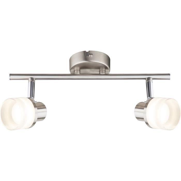 Spot LED en nickel mat 14x31,5x cm Transparent
