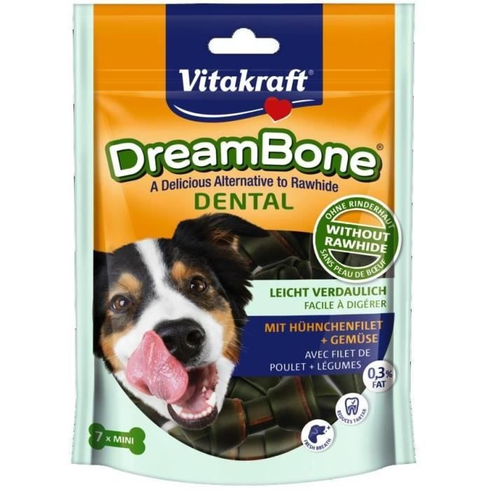 VITAKRAFT Bâtonnet à mâcher DreamBone Dental Mini - Pour chien - 7 pièces