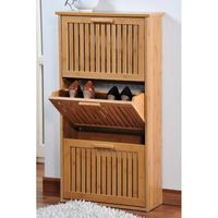 MEUBLE À CHAUSSURES Meuble à chaussures 3 niveaux en bambou - Range… MEUBLE À CHAUSSURES Meuble à chaussures 3 niveaux en bambou - Range…