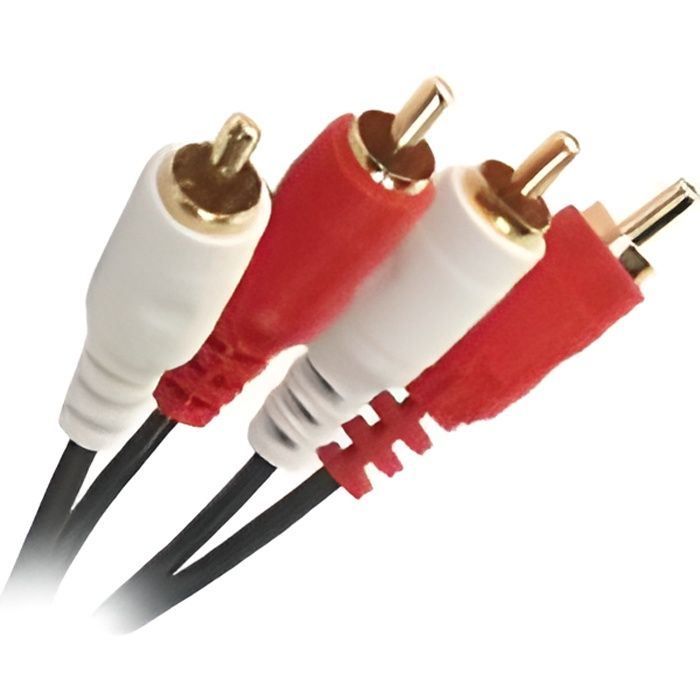 APM 417005 Cordon 2 RCA Mâle / 2 RCA Mâle - Plugs or - 5 m