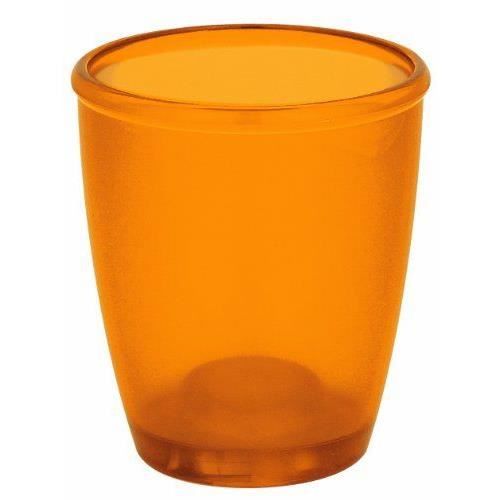 TORONTO Gobelet salle de bain - 9,5x8,5x8,5 cm - Orange