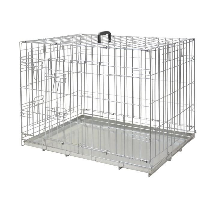 NOBBY Cage métallique zinc - 116x77x86cm - Pour chien