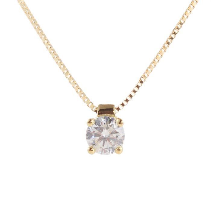 MONTE CARLO STAR - Collier Clou en Or Jaune 18 Carats et Diamant - Femme