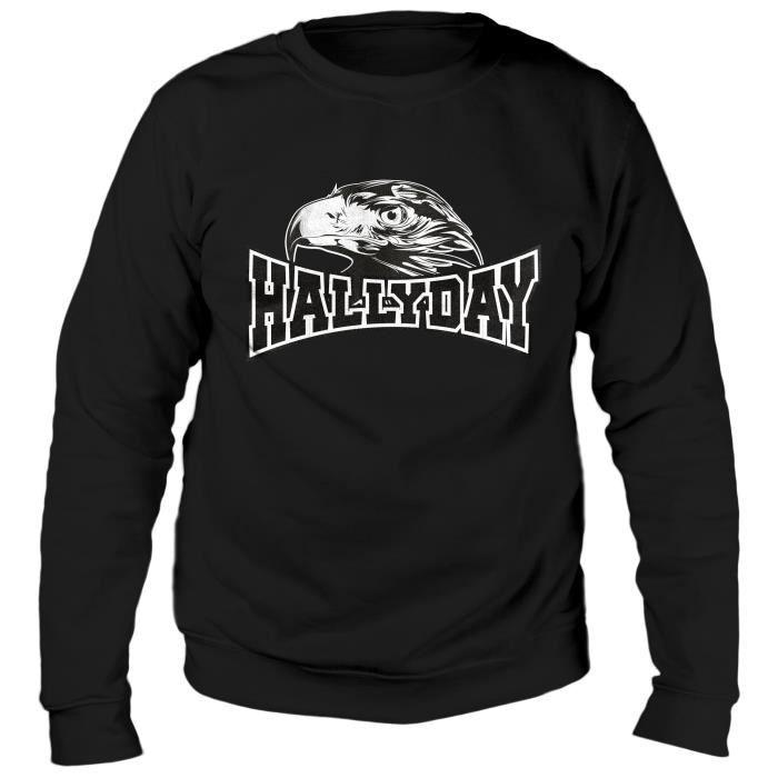 Sweat Tête d'Aigle Johnny Hallyday - Femme - Noir