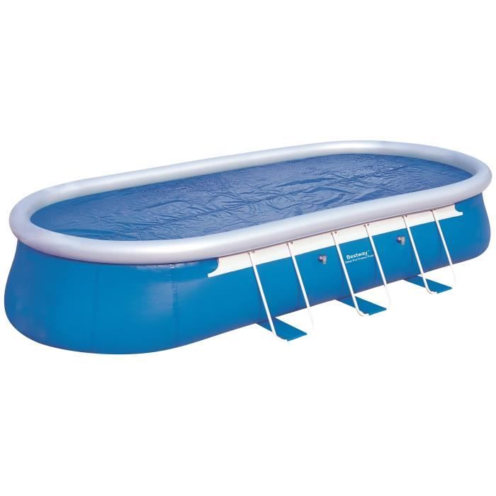 BESTWAY Bâche solaire pour Fast Set Pools ovale 610x366x122cm - 560x311cm