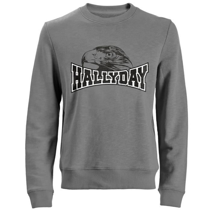 Sweat Tête d'Aigle Johnny Hallyday - Femme - Gris
