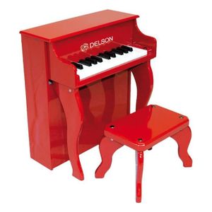 Piano droit enfant rouge delson 25 touches