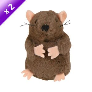 TRIXIE Lot de 2 Taupes Peluche 5cm pour chat