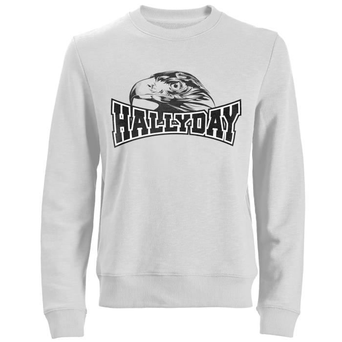 Sweat Tête d'Aigle Johnny Hallyday - Femme - Blanc