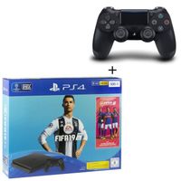 CONSOLE PS4 NOUVEAUTÉ Pack PS4 500 Go + FIFA 19 + 2ème manette DualShock CONSOLE PS4 NOUVEAUTÉ Pack PS4 500 Go + FIFA 19 + 2ème manette DualShock