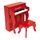 Piano droit enfant rouge delson 25 touches