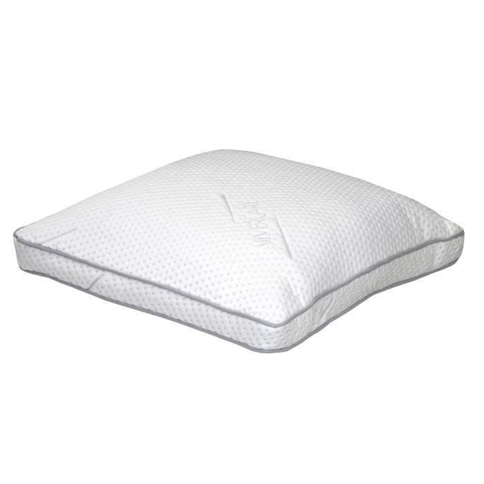 DORMIPUR Oreiller mousse à mémoire de forme Carat Luxe confort soft 60x60 cm blanc