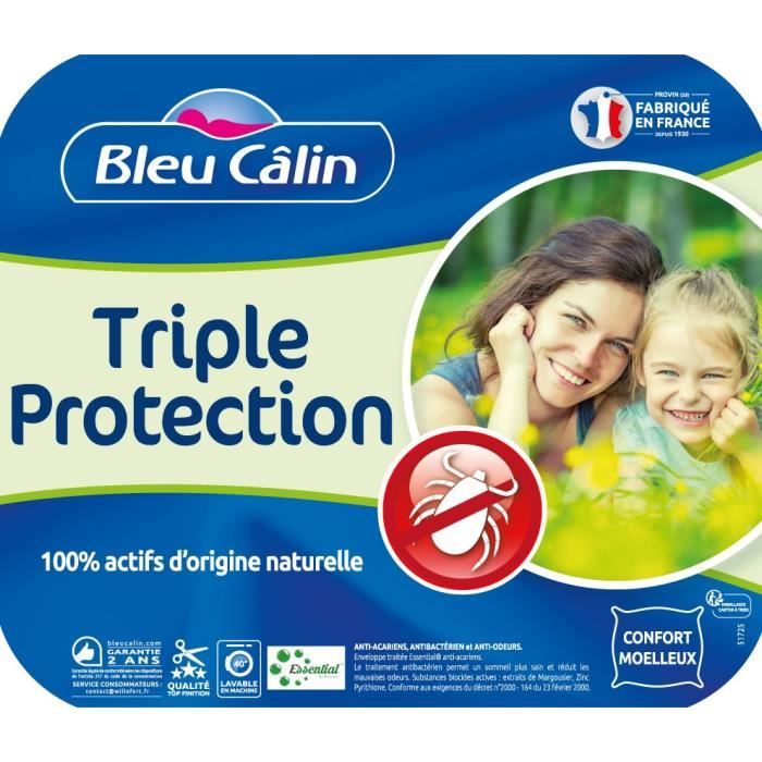 BLEU CALIN Oreiller ESSENTIAL by PRONEEM™ - 100% coton traité pur essential - 60 x 60 cmBLEU CALIN Oreiller ESSENTIAL by PRONEEM™ -