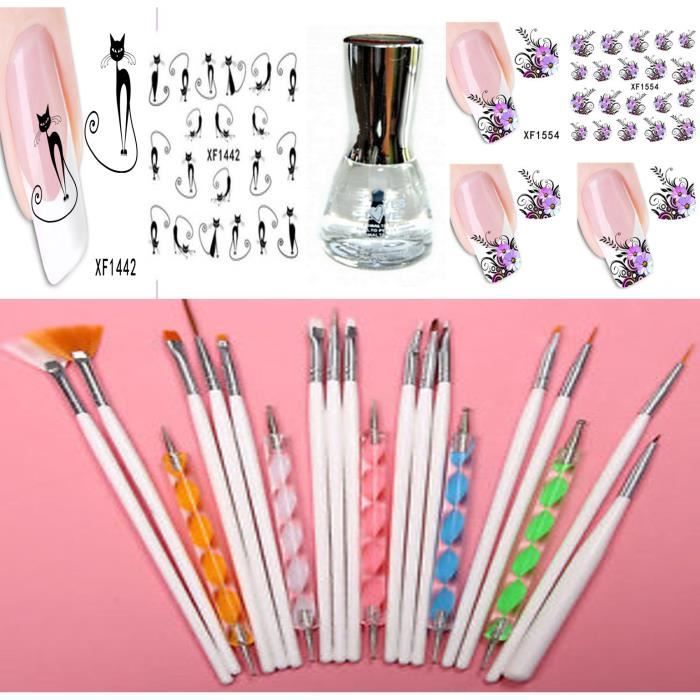 Kit Pinceaux Nail Art Achat Vente Pas Cher