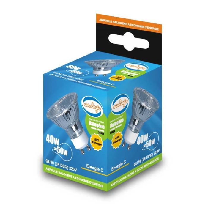 Ampoule GU10 halogène à économie d'énergie 40W … Achat / Vente