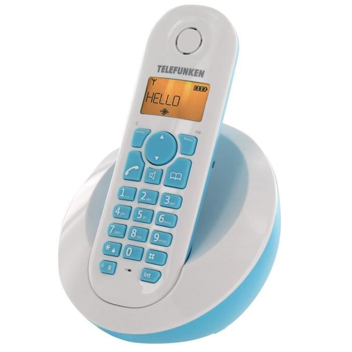 telefunken téléphone sans fil peps tb201 bleu solo - Achat / Vente ...