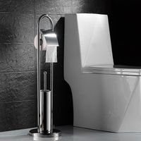 SERVITEUR WC Auralum Support porte de Papier avec Brosse Toilet SERVITEUR WC Auralum Support porte de Papier avec Brosse Toilet