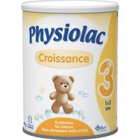 LAIT BÉBÉ PHYSIOLAC Croissnce Lait en poudre 3ème âge - 900 LAIT BÉBÉ PHYSIOLAC Croissnce Lait en poudre 3ème âge - 900