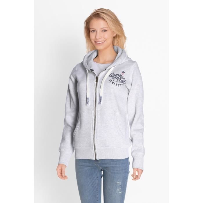 CAMPS Sweat à Capuche - Femme - Gris chiné clair