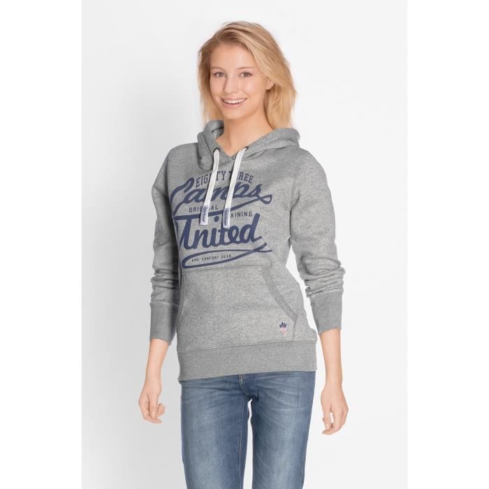 CAMPS Sweat à Capuche - Femme - Gris chiné