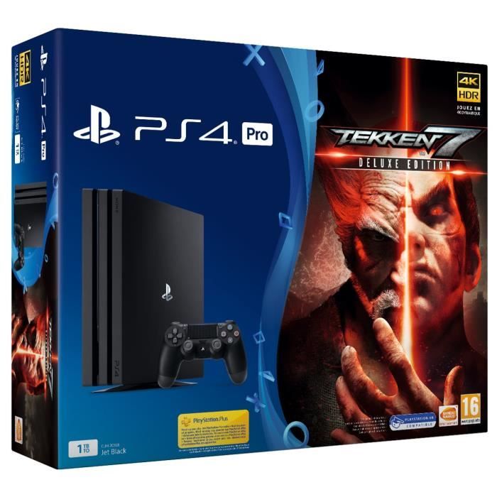 PS4 Pro 1 To + Tekken 7 Deluxe Edition Jeu PS4