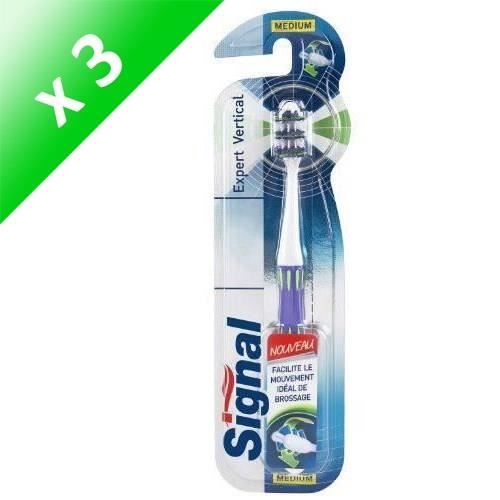 SIGNAL Lot de 3 brosses à dents Expert Vertical - Medium