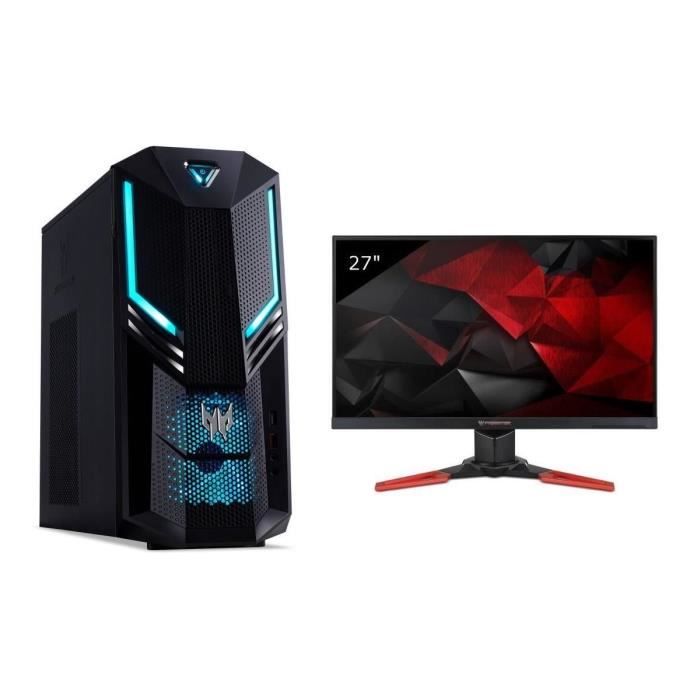 PC ACER Predator PO3-600 - i7-8700 - RAM 16Go - 1To HDD + 128Go SSD - GTX 1060 6Go + Ecran Predator XB271HUA 27\